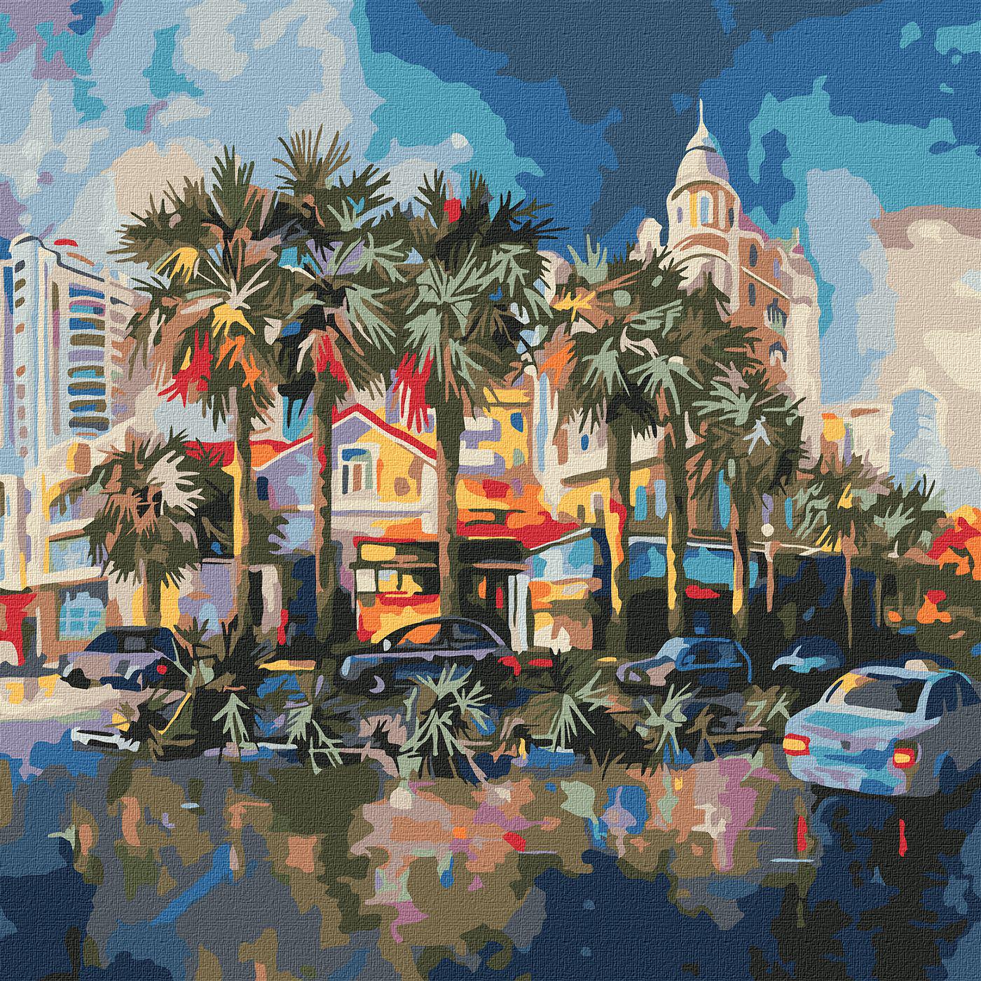 Картина по номерам Brushme Курортный город 50x50 см Разноцветный (PM-194-K-408)