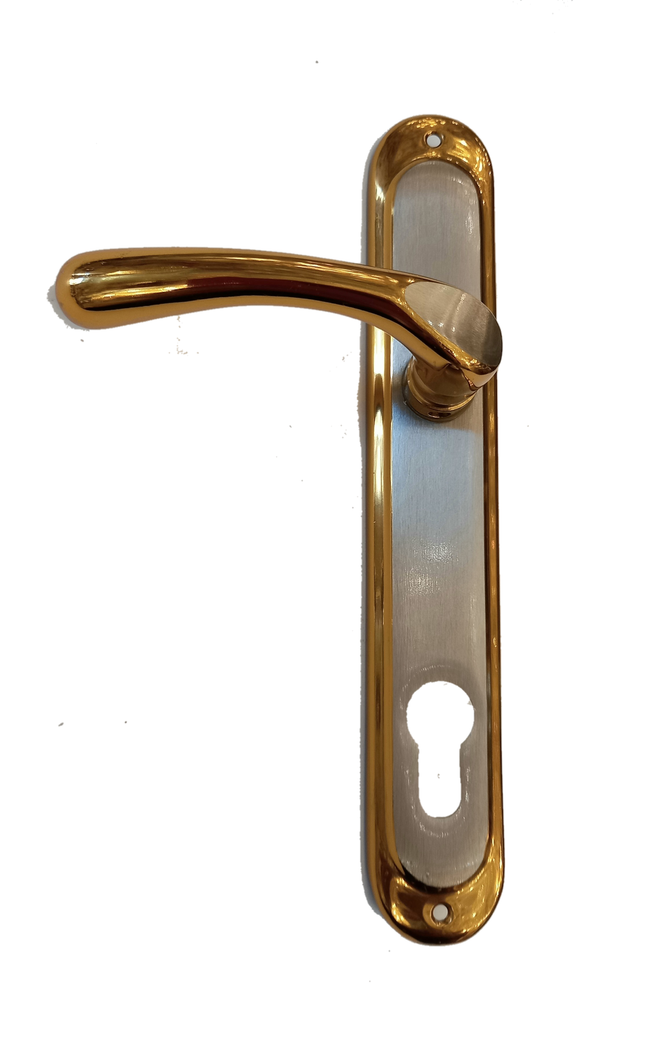 Ручки дверные Ozen Kumru Sat Alb yal латунь Золото/Сатин