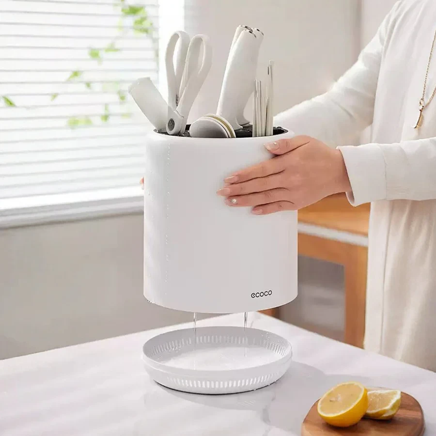 Органайзер для ножів ECOCO 360° Білий (25763787) - фото 2 Органайзер для ножів ECOCO 360° Білий (25763787) - фото 2