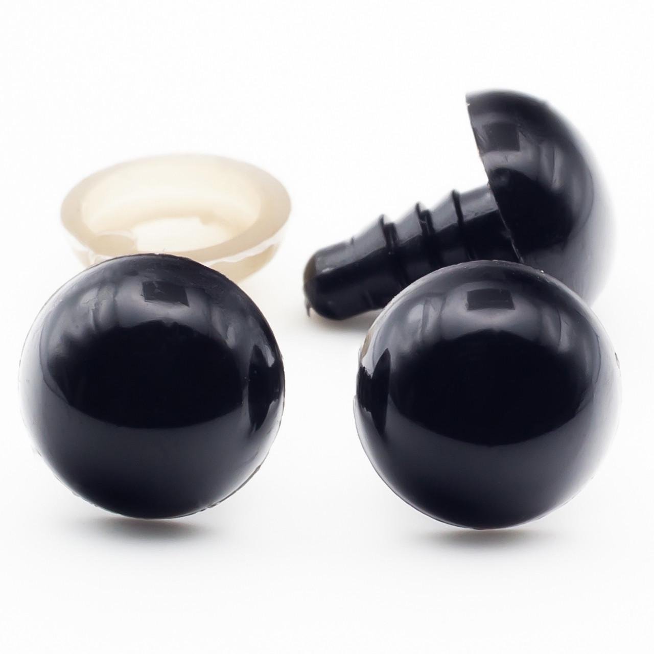 Глаза для игрушек винтовые пластиковые круглые 10 мм 60 шт. Черный (ГВ0010к06)