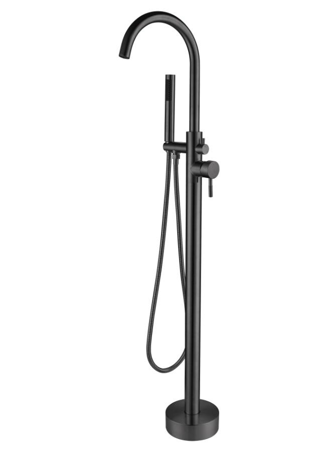 Смеситель для ванны напольный Lidz Aria 004 LDARI004BLA46100 Black (56020)