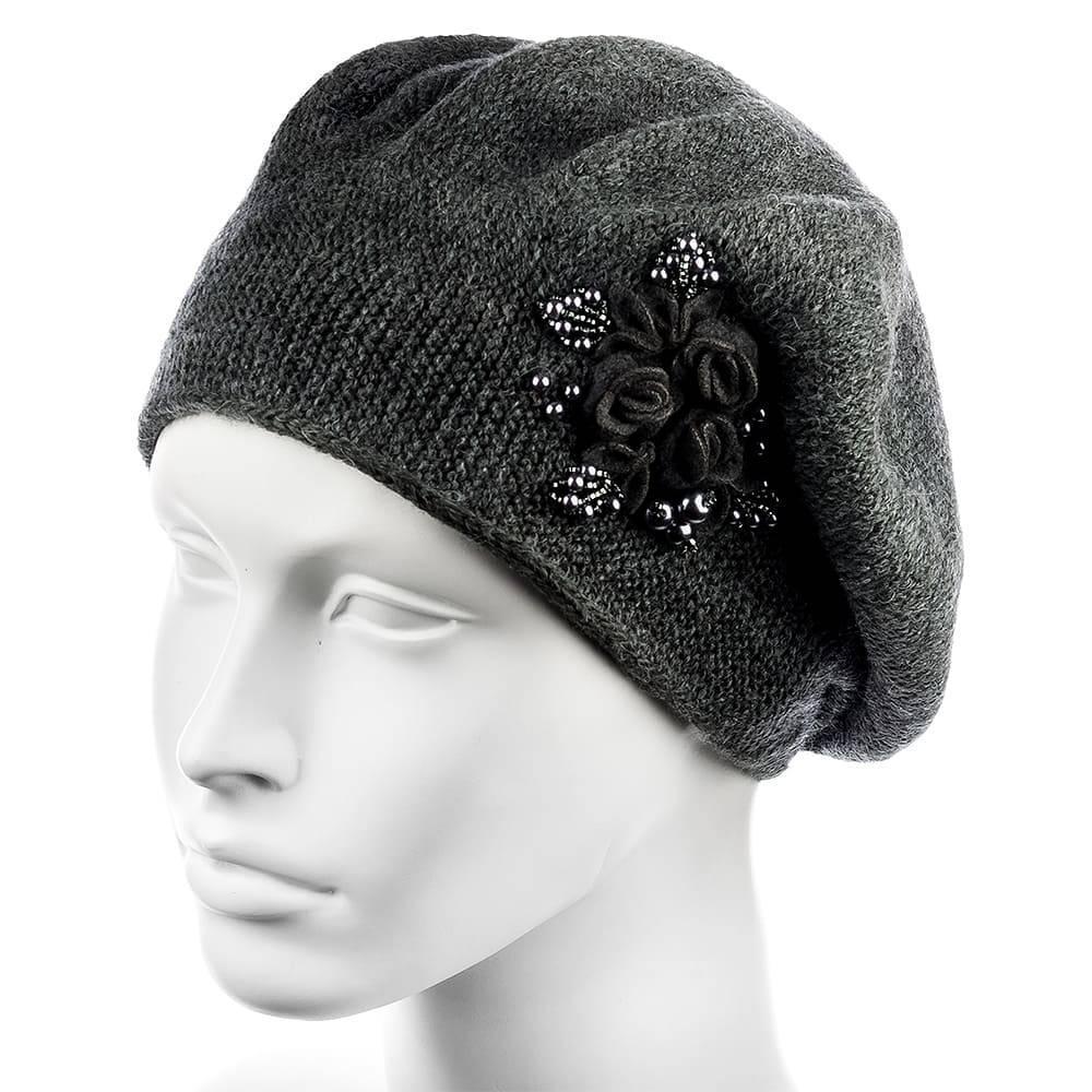 Берет женский с декором Atrics WH661 р. 56-59 Серый (1464741558) - фото 1 Берет женский с декором Atrics WH661 р. 56-59 Серый (1464741558) - фото 1