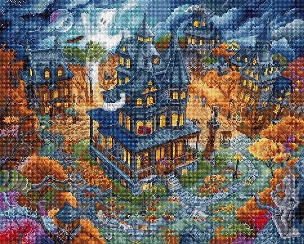 Набір для вишивання хрестиком L9967 Haunted Happenings Letistitch Набір для вишивання хрестиком L9967 Haunted Happenings Letistitch