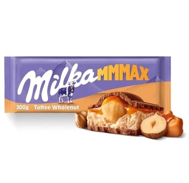Шоколад молочный Milka Toffee Wholenut 300 г Шоколад молочный Milka Toffee Wholenut 300 г