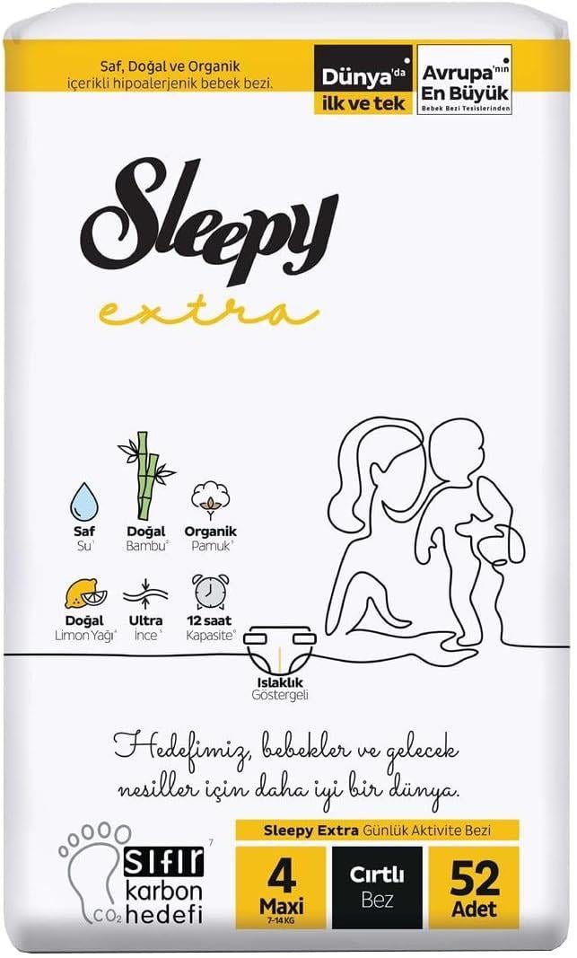 Підгузки дитячі Sleepy Extra maxi 4 7-14 кг 52 шт. (000006003)
