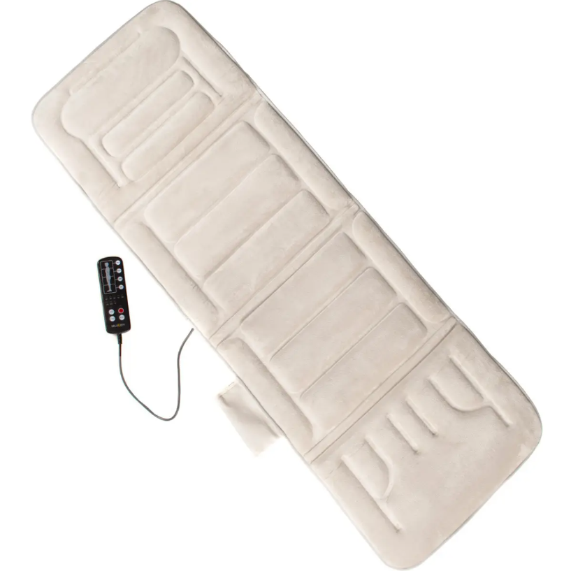 Масажний матрац Zenet ZET-826 з вібрацією та прогріванням Бежевий (29449245)