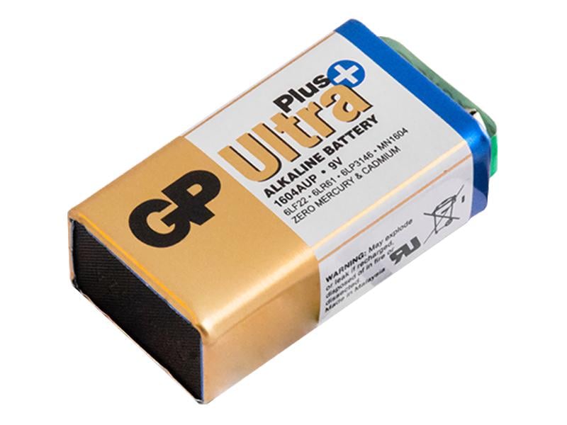 Батарейка щелочная GP Ulta Plus 6LR61 крона (3038)