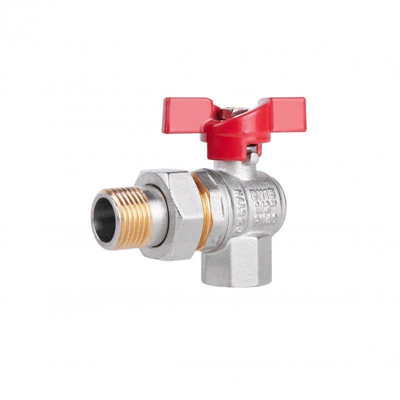 Кран кульовий американка SD Plus кутовий 1/2" ВЗ (SD222W15)
