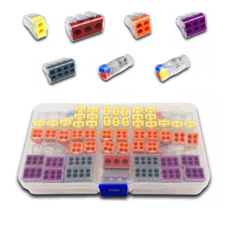 Набор клемм Tactix 7 видов 0,5-2,5 мм2 24А/41A соединительная одинарная 60 шт. (PSC-60box)