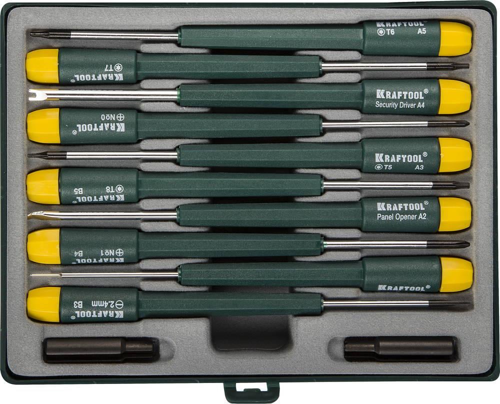 Набор отверток Kraftool для телекоммуникационного оборудования 12 шт (25616-H12)