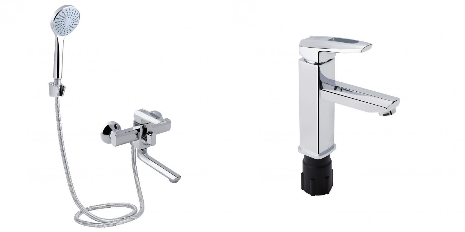 Набір змішувачів для ванни Lidz TR_1 2в1 Хром глянець