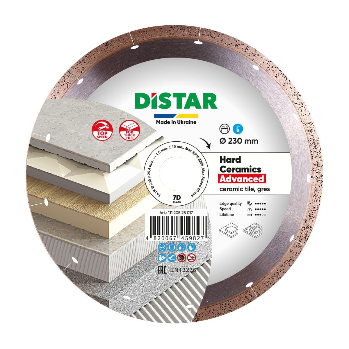 Круг алмазный отрезной 1A1R 230x1,6/1,2x10x25,4 Hard ceramics Advanced (2558130930)