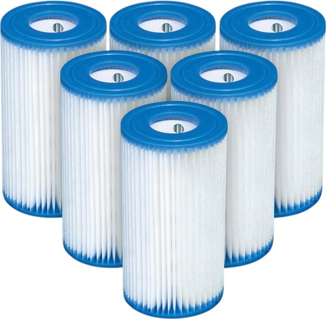 Картридж змінний для фільтр-насоса тип В 14,5х25 см 6 шт. Білий (132-9-29005-6)