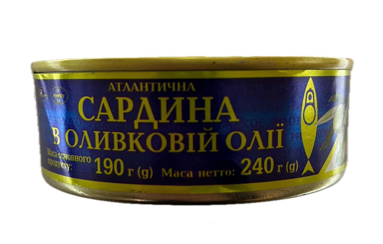 Сардина атлантическая Riga Gold в оливковом масле 240 г