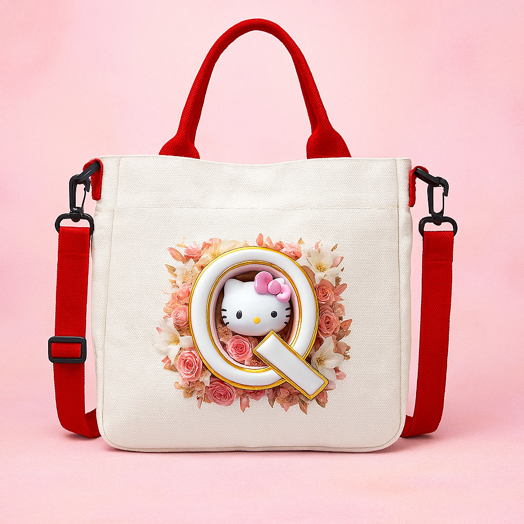 Женская сумка Hello Kitty и Буква Q с ручками и ремнем (27829542)