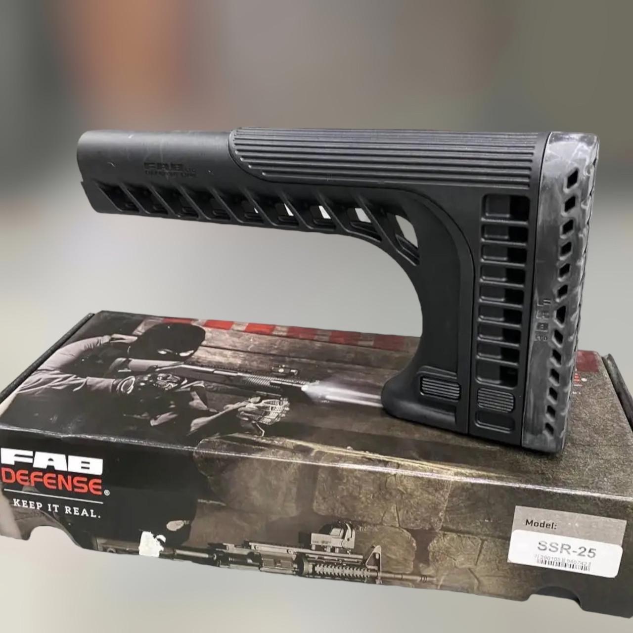 Пример FAB Defense SSR-25 с регулируемой щекой и подзатыльником для М16 Черный (fx-ssr25)