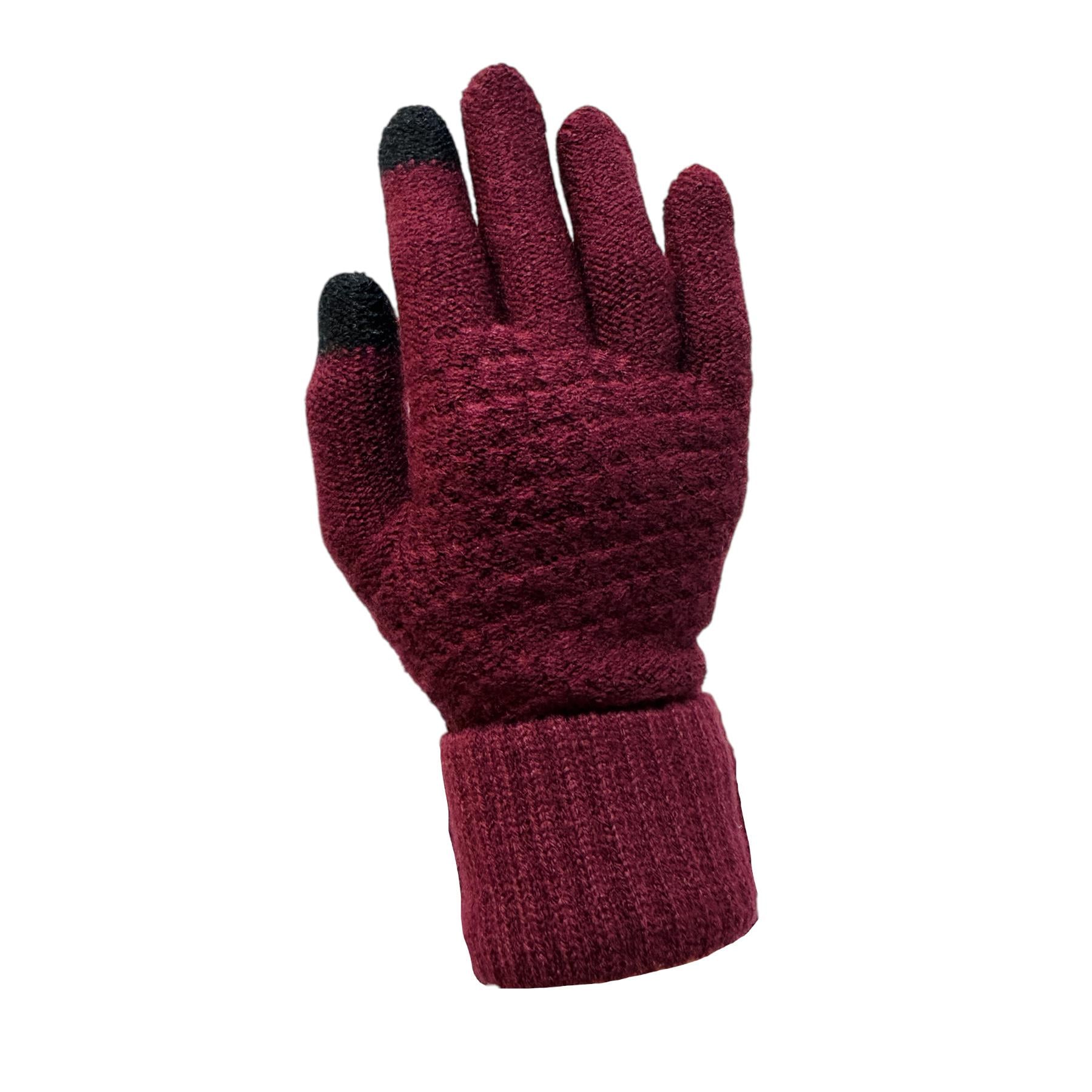 Перчатки зимние жаккардовые Красный (perks11111118)