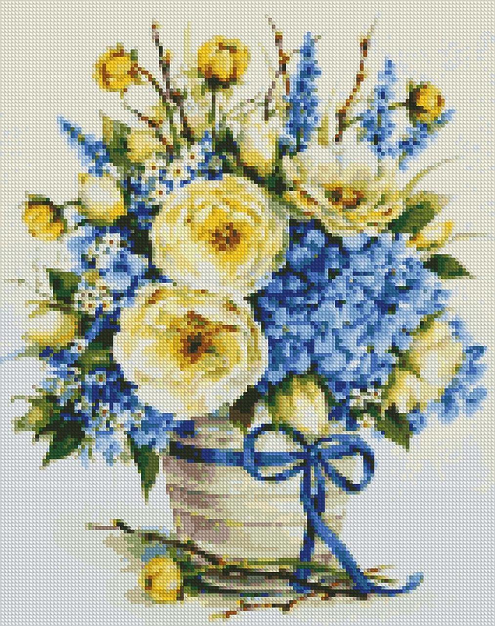 Мозаика алмазная Лазурный букет 40x50 см (AMO7089)