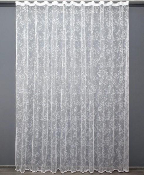 Тюль жаккард мрамор Белый (1370т)