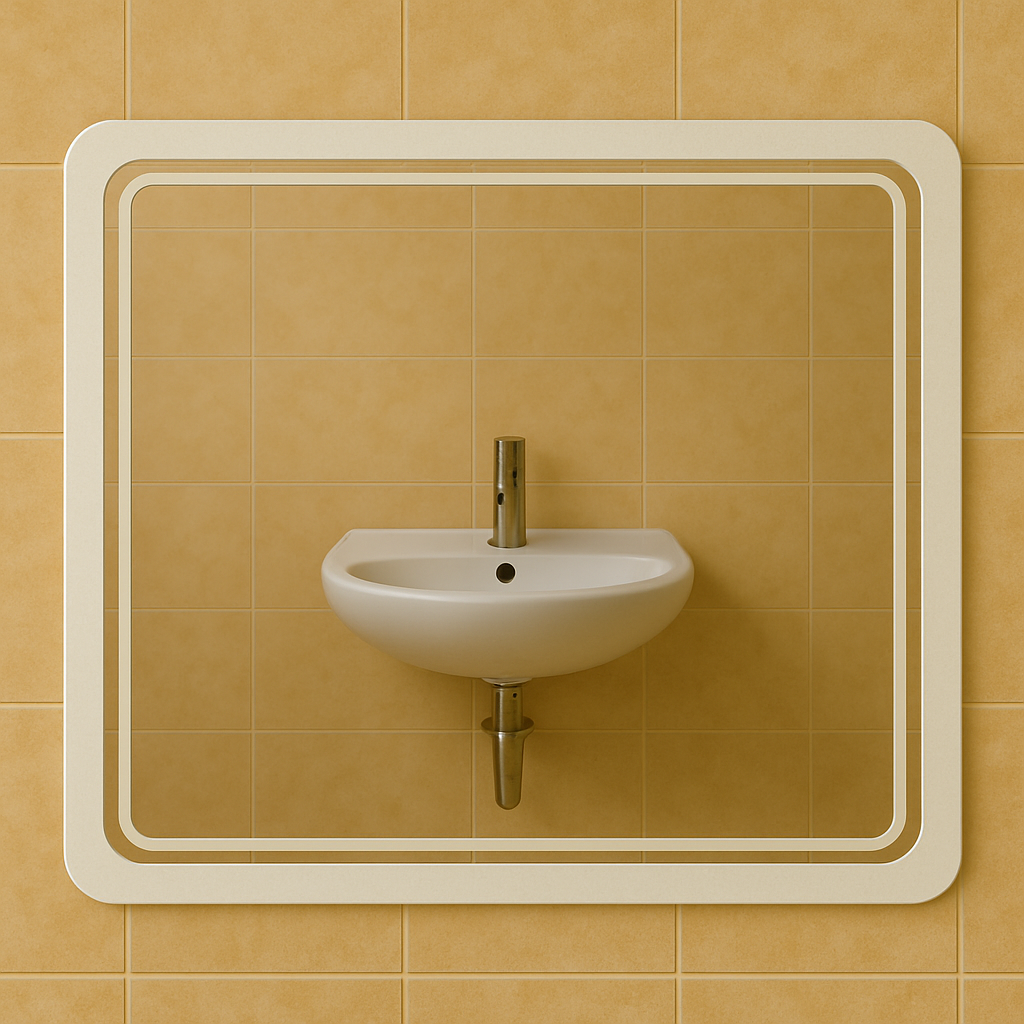 Зеркало MPS-38 45х45 без подсветки пескоструйное