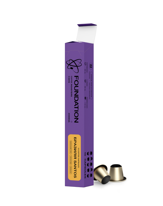 Кофе в капсулах Foundation Coffee Roasters Бразилия Santos 10 шт. Кофе в капсулах Foundation Coffee Roasters Бразилия Santos 10 шт.