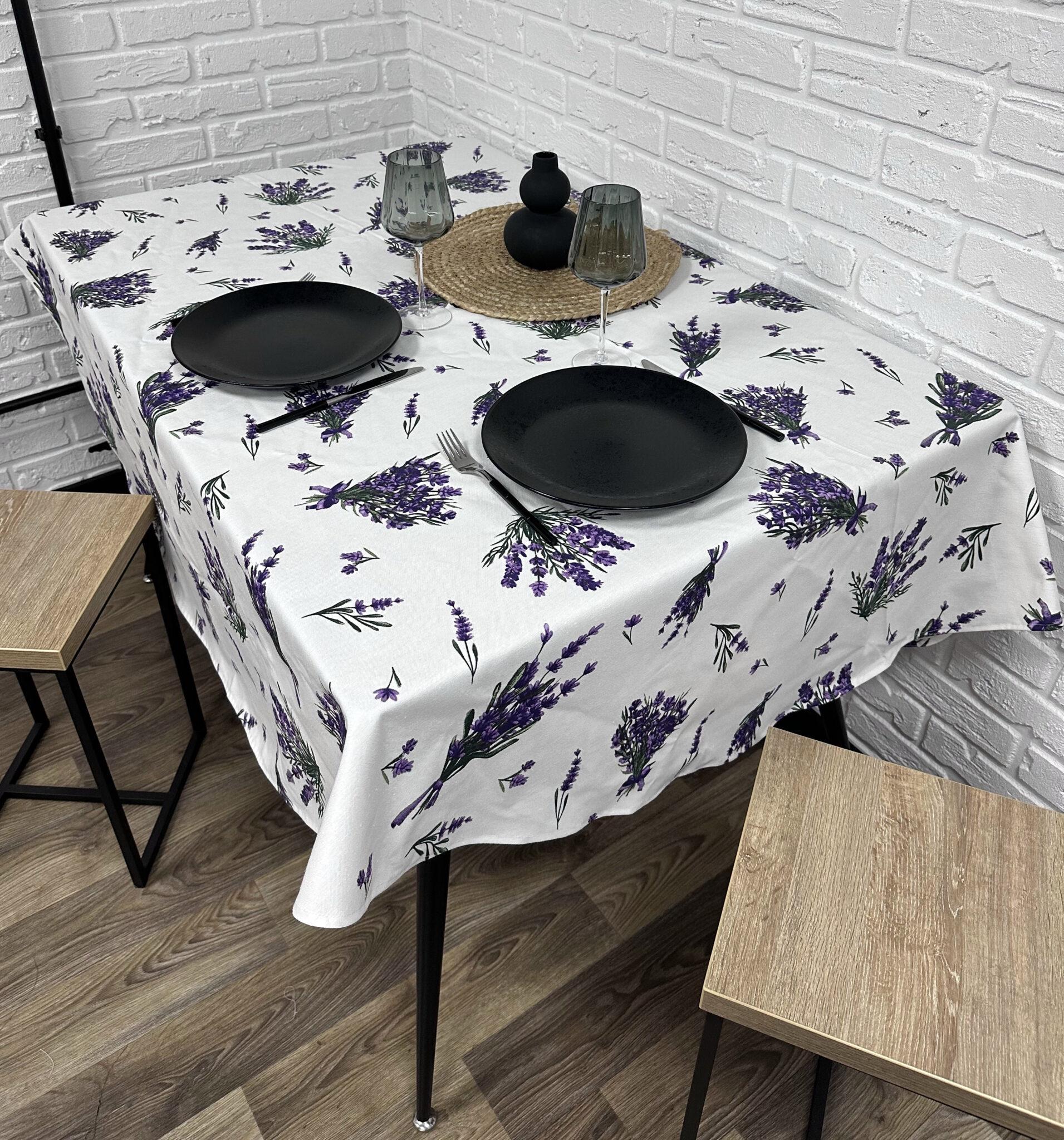 Скатерть Comfort Home Provence lavender XL водоотталкивающая с тефлоновым покрытием 100х150 см