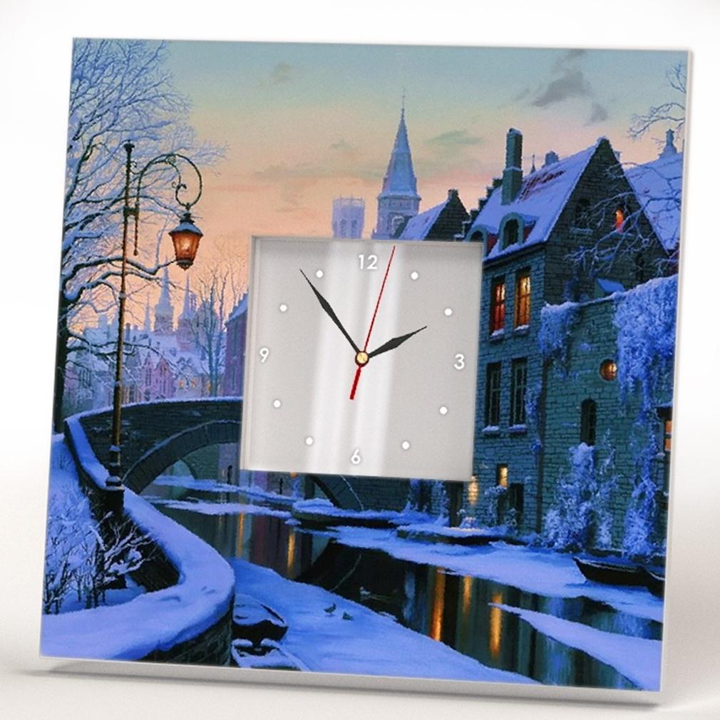 Часы Зимние Брюгге 260x260 мм (C00037)