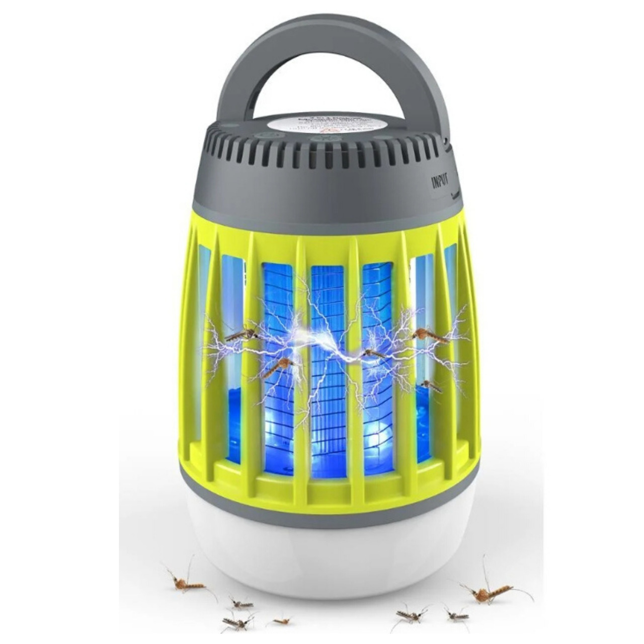 Фонарь для кемпинга SUNROZ Electronic Mosquito Killer Lamp 3в1 ничтожитель комаров Серый-Желтый (SUN4557) - фото 6 Фонарь для кемпинга SUNROZ Electronic Mosquito Killer Lamp 3в1 ничтожитель комаров Серый-Желтый (SUN4557) - фото 6