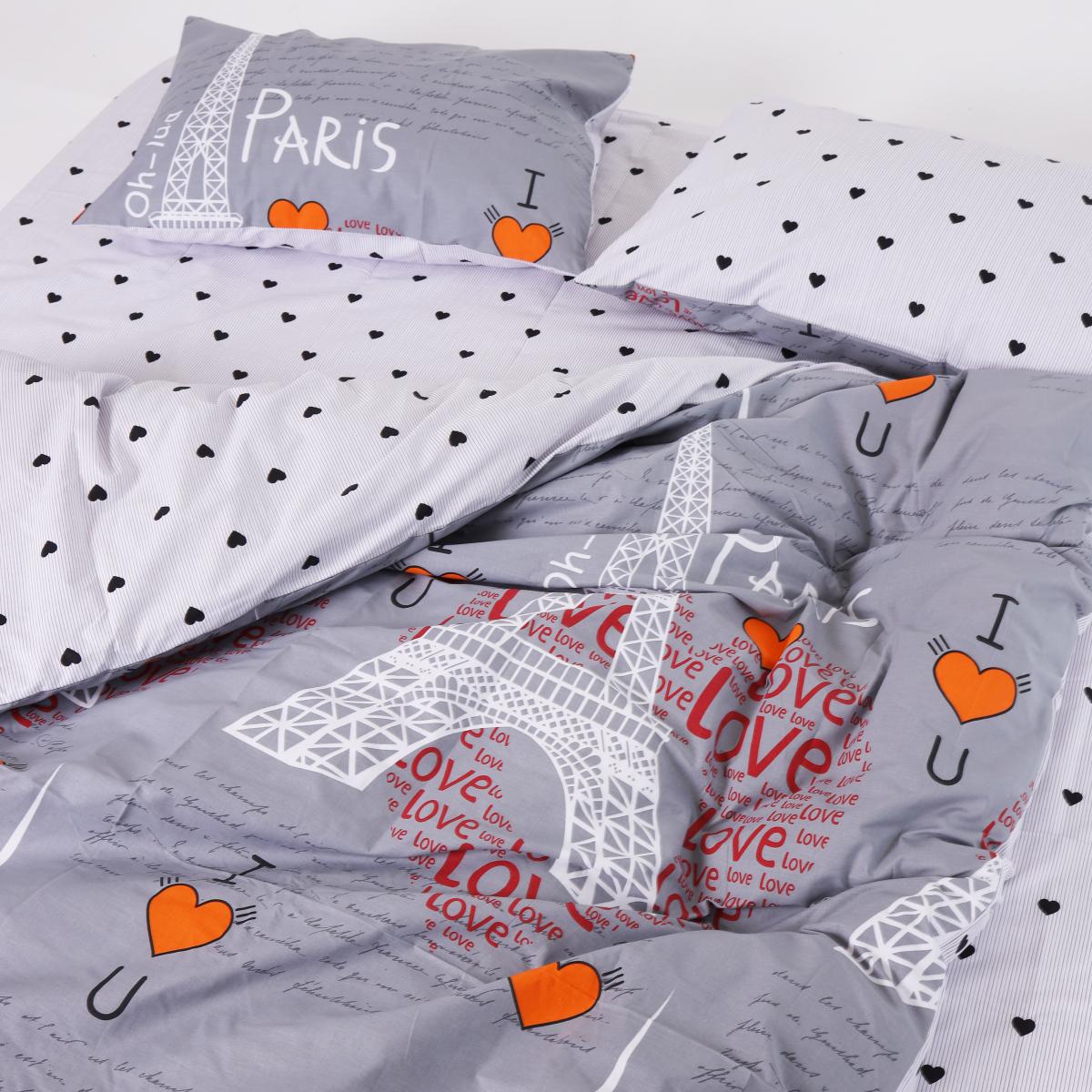 Комплект постільної білизни PaniPava Bunnies З Парижа з коханням 155х215 см (10100681) - фото 2