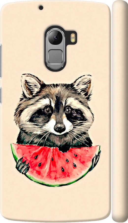 Чехол на Lenovo A7010 Енотик с арбузом (4605m-232-42517)