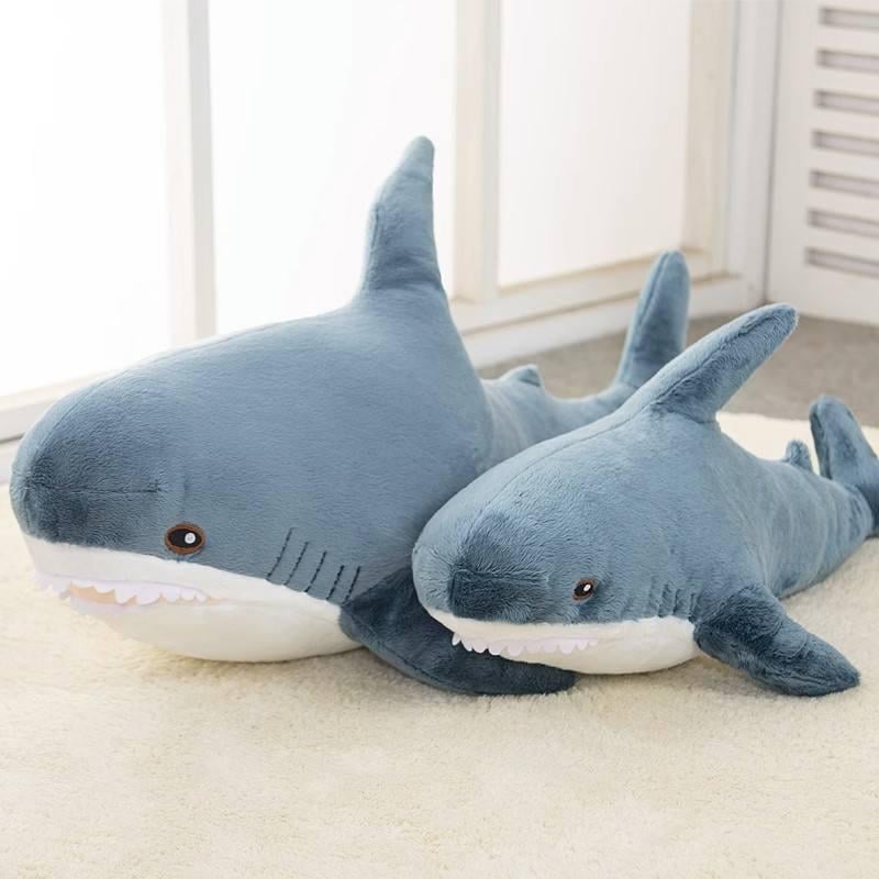 М'яка іграшка-подушка Акула плюшева 60 см (100512) - фото 2 М'яка іграшка-подушка Акула плюшева 60 см (100512) - фото 2