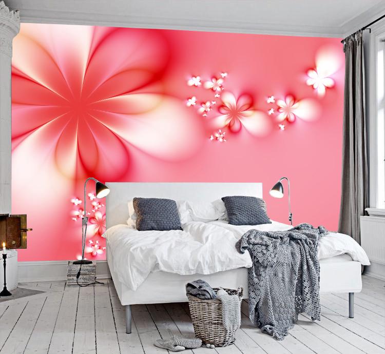 Фотообои 3D флизелиновые цветочные для спальни/зала/кухни Цветочный узор