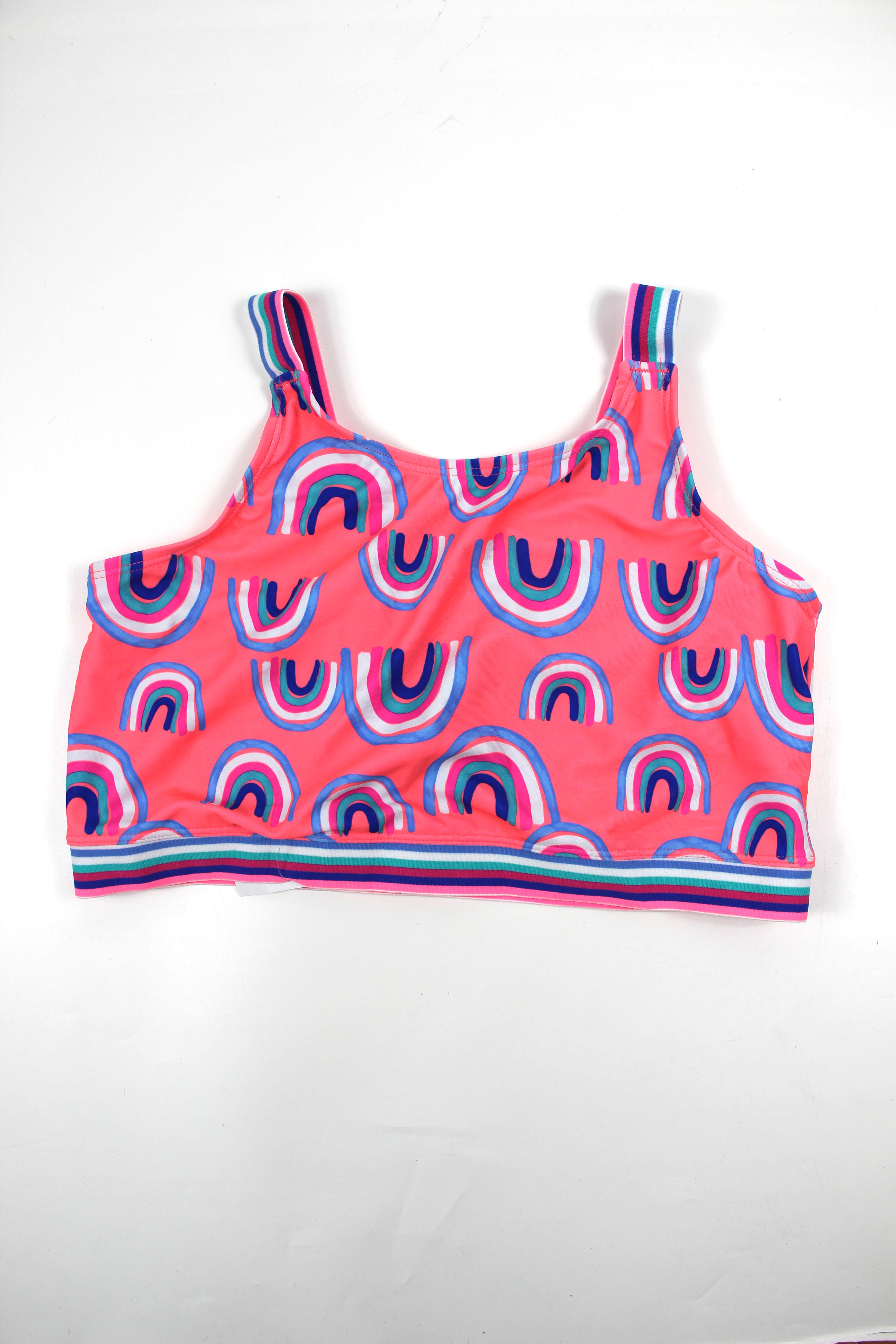 Купальний топ PRIMARK з принтом 158-164 см Малиновий (27131)