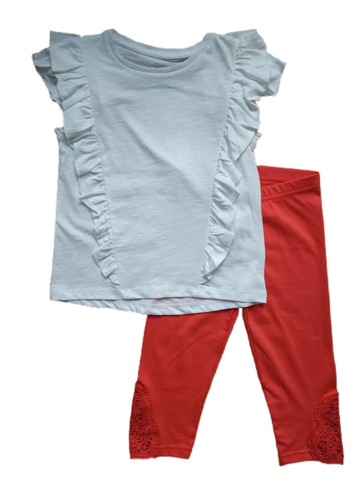 Набор летний C&A для девочки 116 см Белый/Красный (128940)