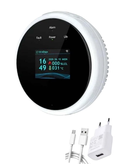 Умный детектор утечки газа Tuya GS21 Wi-Fi и пожарная сигнализация с LCD-дисплеем/оповещениями на смартфон (id_101051) Умный детектор утечки газа Tuya GS21 Wi-Fi и пожарная сигнализация с LCD-дисплеем/оповещениями на смартфон (id_101051)