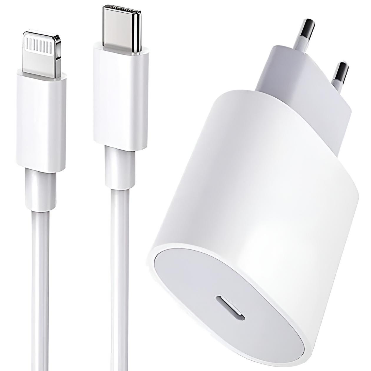 Комплект швидкої зарядки Kayfovo для Apple iPhone 20W з роз'ємом USB-C та кабель зарядки USB-C to Lightning A2347 (28552)