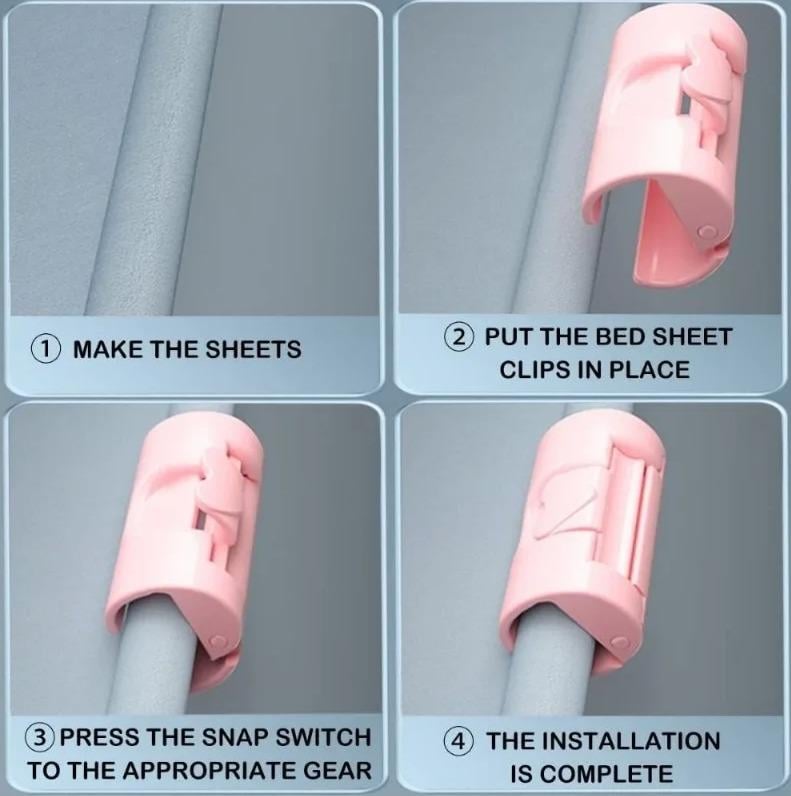 Держатели для простыни 6 шт. Розовый (0109/pinkBig) - фото 4