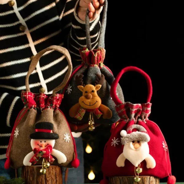 Набор новогодних мешочков 3 шт. (C00336) - фото 8 Набор новогодних мешочков 3 шт. (C00336) - фото 8