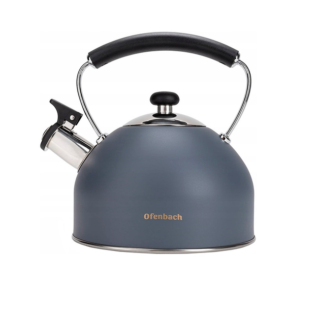 Чайник Ofenbach нержавіюча сталь зі свистком 2200 мл (100324) - фото 1 Чайник Ofenbach нержавіюча сталь зі свистком 2200 мл (100324) - фото 1