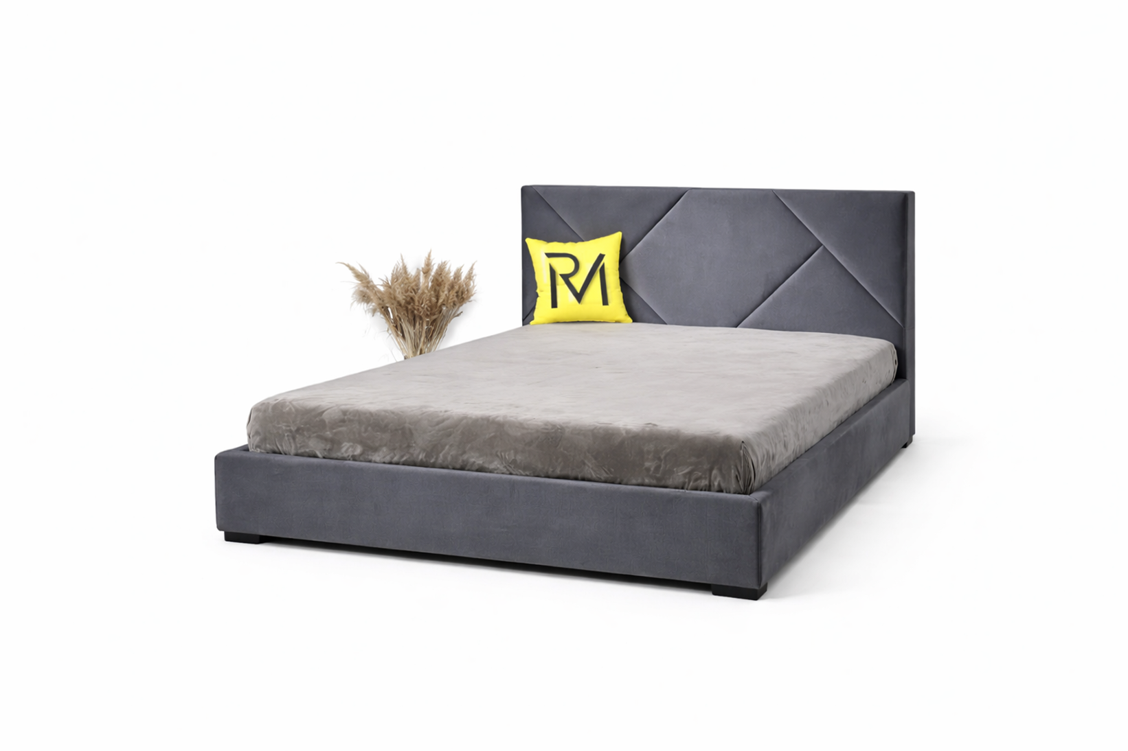 Кровать с мягкой обивкой и оголовьем Сити 160х200 см Кровать с мягкой обивкой и оголовьем Сити 160х200 см