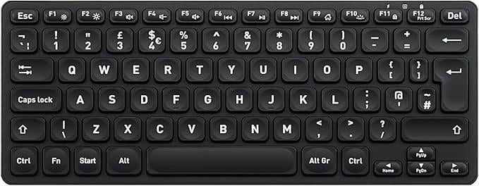 Клавиатура беспроводная мини Perixx PERIBOARD-732B QWERTY с подсветкой 2,4 GHz аккумуляторная Черный