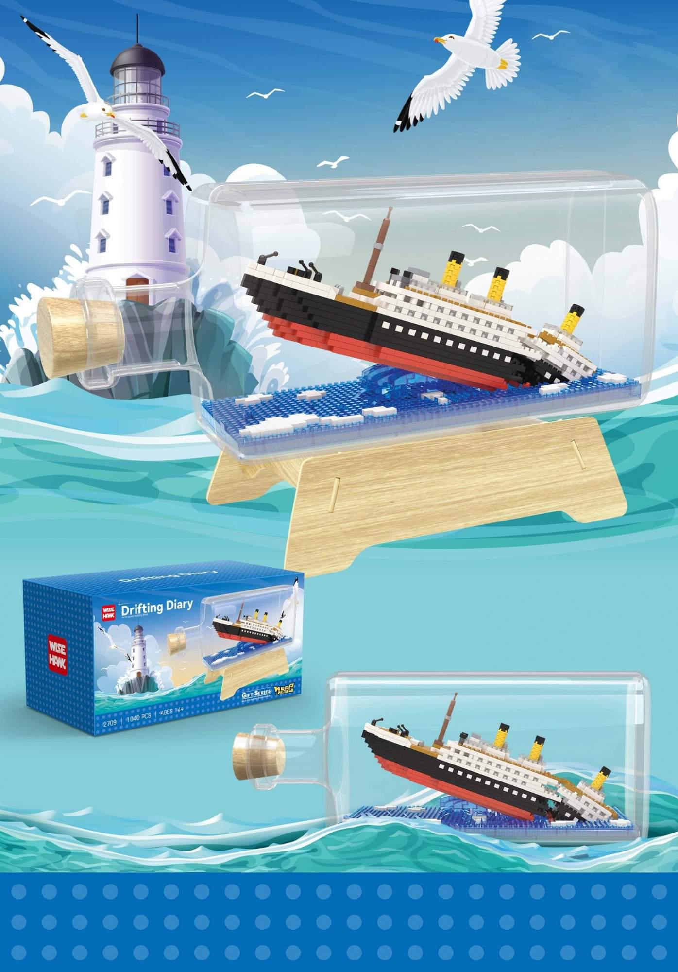 Конструктор Titanic in bottle в бутылке 1040 деталей - фото 6 Конструктор Titanic in bottle в бутылке 1040 деталей - фото 6
