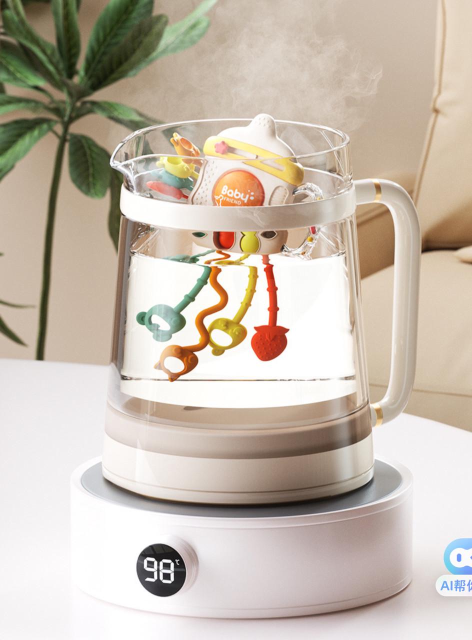 Брязкальце-пляшечка з гумовими елементами та Pop-it для малюків (2749740318) - фото 2