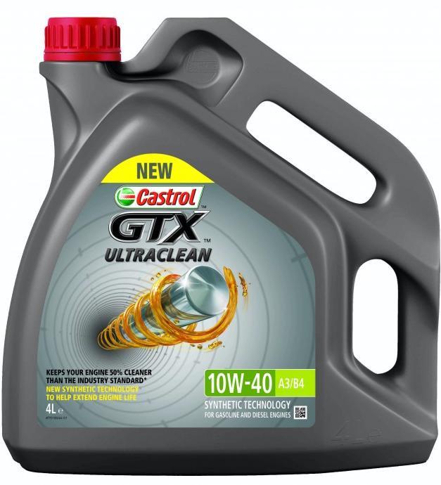 Моторна олива Castrol GTX Ultraclean A3/B4 10W-40 4 л - фото 1 Моторна олива Castrol GTX Ultraclean A3/B4 10W-40 4 л - фото 1