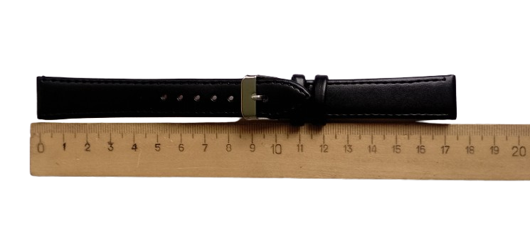 Ремешок для часов кожаный Strap гладкий 18 мм Черный (3619) - фото 3 Ремешок для часов кожаный Strap гладкий 18 мм Черный (3619) - фото 3