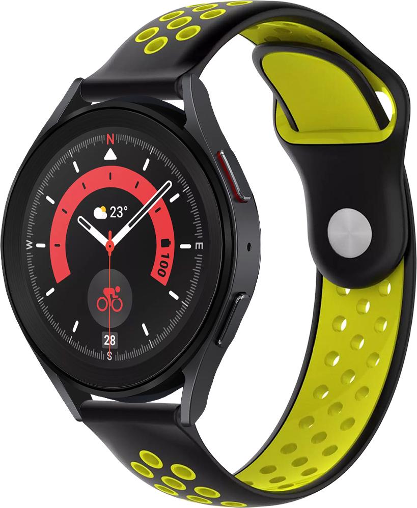 Ремешок Sport для Galaxy Watch 5 Pro Black/Yellow (29188-61)