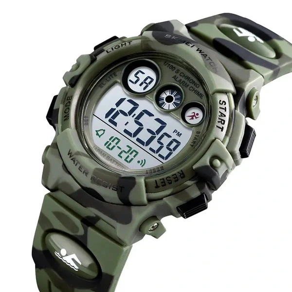 Годинник чоловічий спортивний водостійкий тактичний Skmei Kids KamoGreen (7204)
