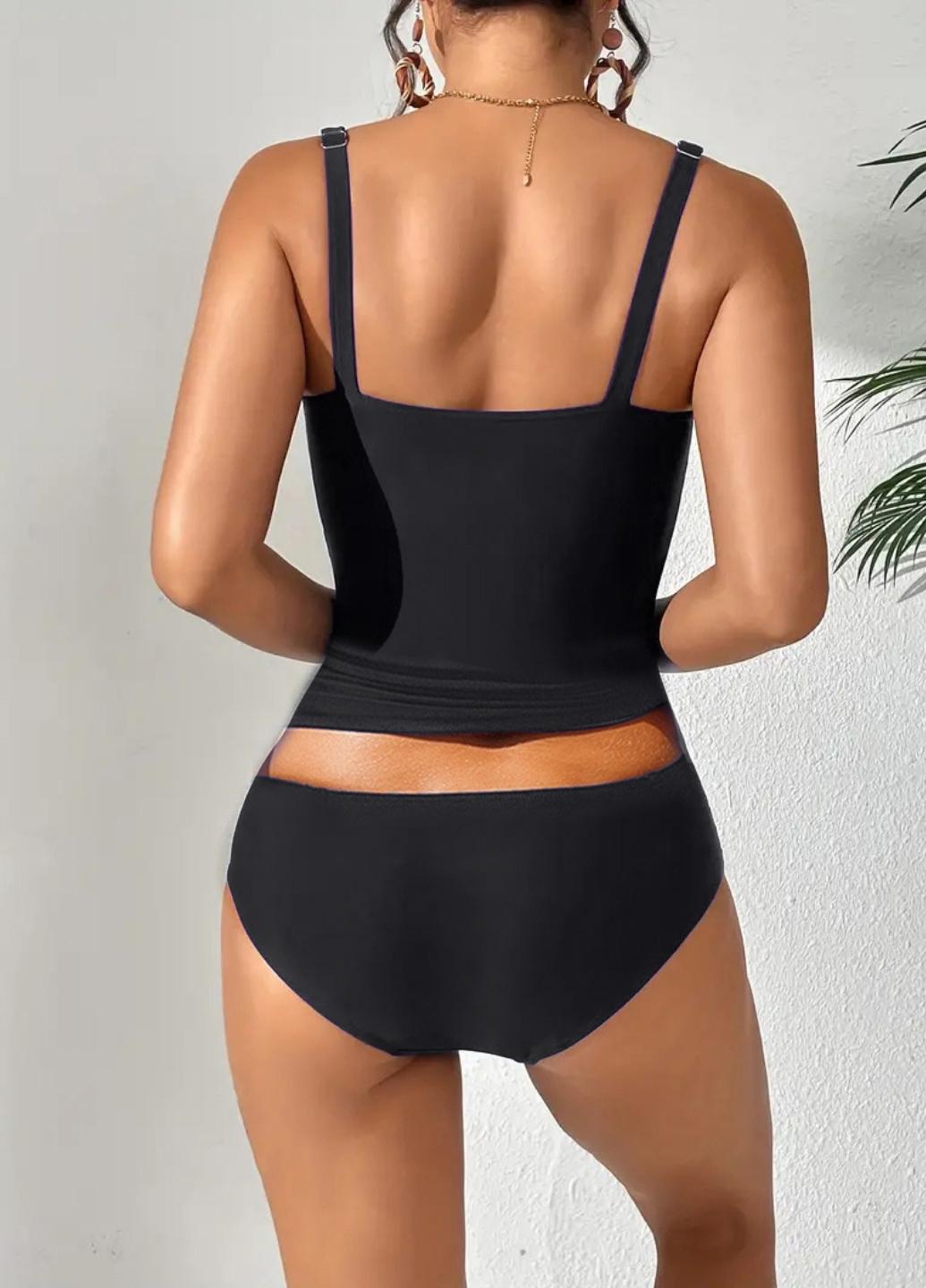 Купальник закритий роздільний FS Tankini Sunset Dreams топ/плавки XL Чорний (1370) - фото 2