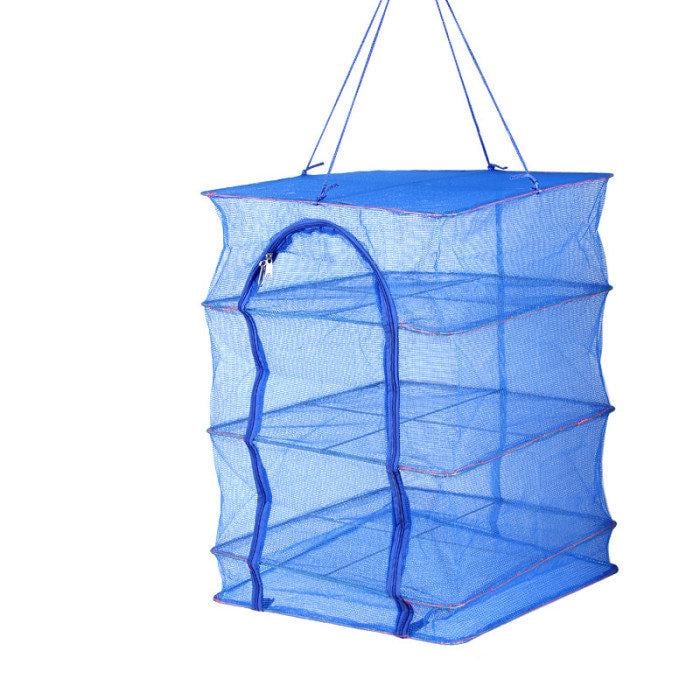 Сетка для сушки рыбы мяса овощей грибов 35x35x75 см Синий
