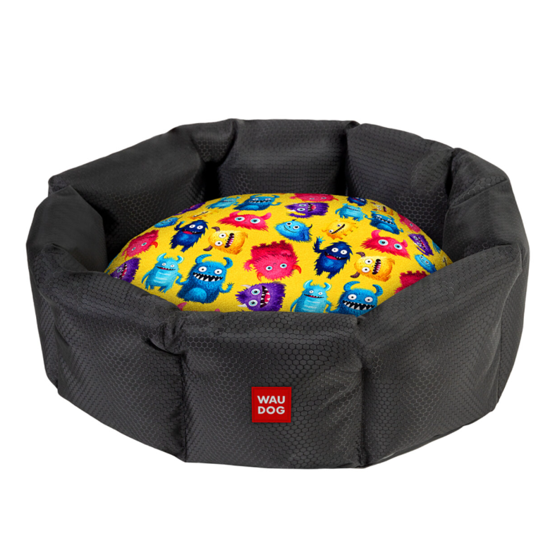 Леженка для собак кошек Waudog Relax Мохнатые монстры L 49x59x20 см Black (315-4050) Леженка для собак кошек Waudog Relax Мохнатые монстры L 49x59x20 см Black (315-4050)